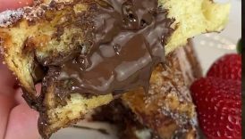 Nutella french toast🍞 #easyrecipe #chocolate #shorts