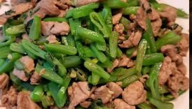 #Stir fry pork and beans