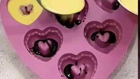 HEART SHAPED CARAMEL CUSTARD