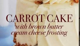 The key to elevating a carrot cake: brown butter cream cheese frosting! #brownbutter #carrotcake