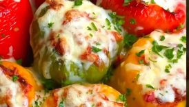 Easy Vegan Stuffed Peppers with Lentils 🌶️ High-Protein, Meal-Prep Friendly