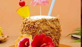 This Coconut Cocktail Cake is Almost Too Real to Eat! 🥥🍹🎂 #shorts #cakedecorating #hooplarecipes