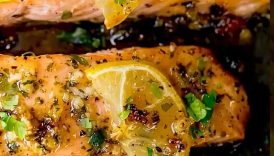 Honey Garlic Butter Baked Salmon