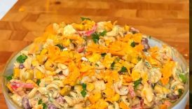 Charred Corn and Vegan Feta Pasta Salad That Tastes Insane #foodie #easyrecipe #trending