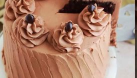 Coffee-infused chocolate cake + mocha frosting 🤎 recipe on pg 153 of my book Anyone Can Cake #cake