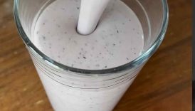 High protein Blueberry banana cheesecake smoothie for Ramadan!