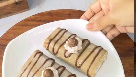 Viral No-Bake Chocolate Cream Roll🍫😋 | Chocolate Cream Roll Recipe🤩 #shorts #trending #creamroll