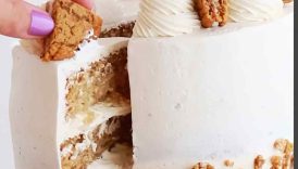 Oatmeal creme pie cake inspired by my nostalgia for Little Debbie’s 🥰 recipe at sugarandsparrow