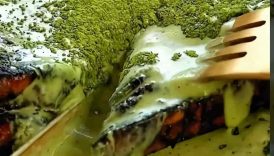 Charcoal Matcha Lava French Toast 🍵🍞 recipe in the description and in my bio! #food #recipe
