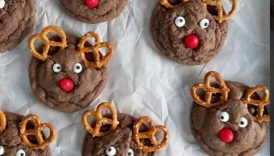 CHRISTMAS REINDEER COOKIES 🤶 #christmascookies #reindeer #chocolatecookies #christmas
