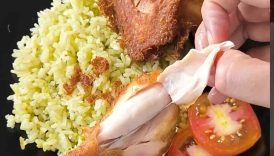 Ayam Goreng Serai 🍗🍛[with pandan rice] #shorts