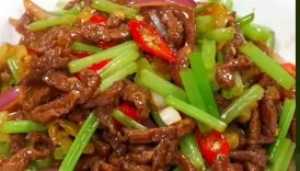 #Stir fry beef and celery
