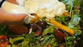 WHO ELSE CAN WATCH THIS ON REPEAT?#burrata #cheese #shortvideo #shorts #salad #youtubeshort #ytshort