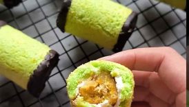 Banana Roll Cake 🍌✨ #shorts