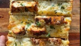 chicken alfredo garlic bread 🧄✨