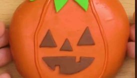 Spooky pumpkin donut 🍩 Halloween party dessert🎃
