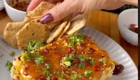 Crispy Pan Fried Feta with Hot Honey