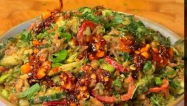 Crispy Rice Salad That Actually Stays Crispy #shorts #recipe #hack