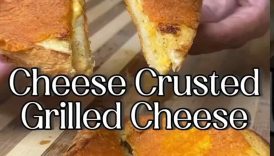CHEESE CRUSTED GRILLED CHEESE SANDWICH #Shorts