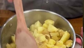 mashed potatoes with garlic, shallot and a LOT of butter! #howtobbqright #mashedpotatoes #sidedish