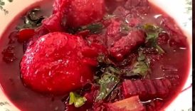 Traditional Beet Kubbeh Soup