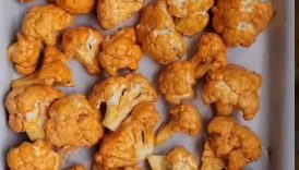VEGAN BUFFALO CAULIFLOWER BITES #recipeshorts #foodshorts #recipetutorial #shortsyoutube #vegan #fyp