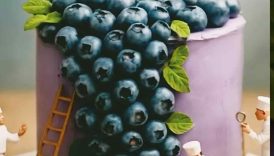 Our little chefs baking Blueberry Cake! #shorts #blueberry #cake #hooplarecipes
