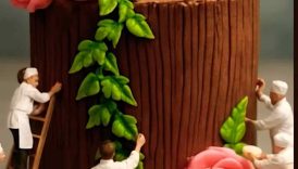 Beautiful Roses on Log Cake 🌿✨ #shorts #rose #cake