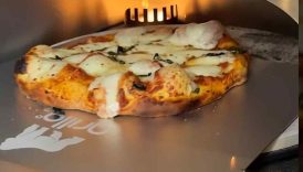 this pellet fired pizza grill can flat cook! #shorts