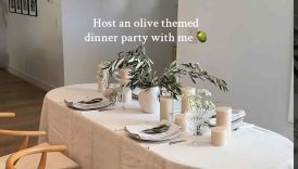 An olive themed dinner party 🫒#dinnerparty #hosting #olive