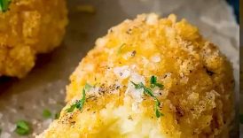 Baked Potato Croquettes with Cheese