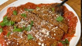 Crispy Air Fryer Eggplant Parmesan!