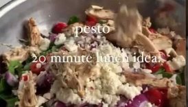 PESTO CHICKEN PASTA SALAD 🔥 RECIPE BELOW 👇🏾