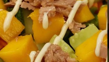 Tuna Cucumber Mango Salad #tunasalad #mangosalad #tunacucumbersalad
